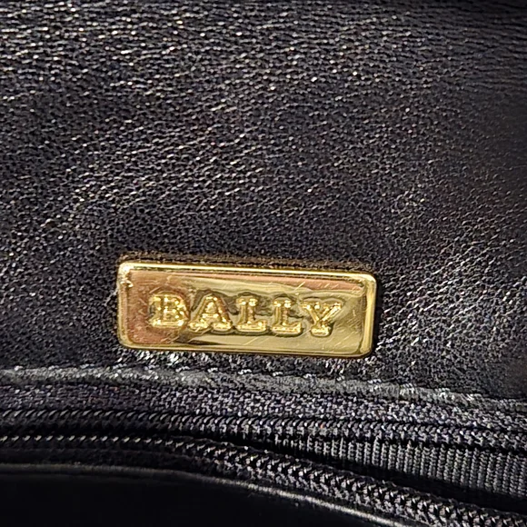 Bally Black Quilted Shoulder Bag with Gold Details - Picture 2 of 16